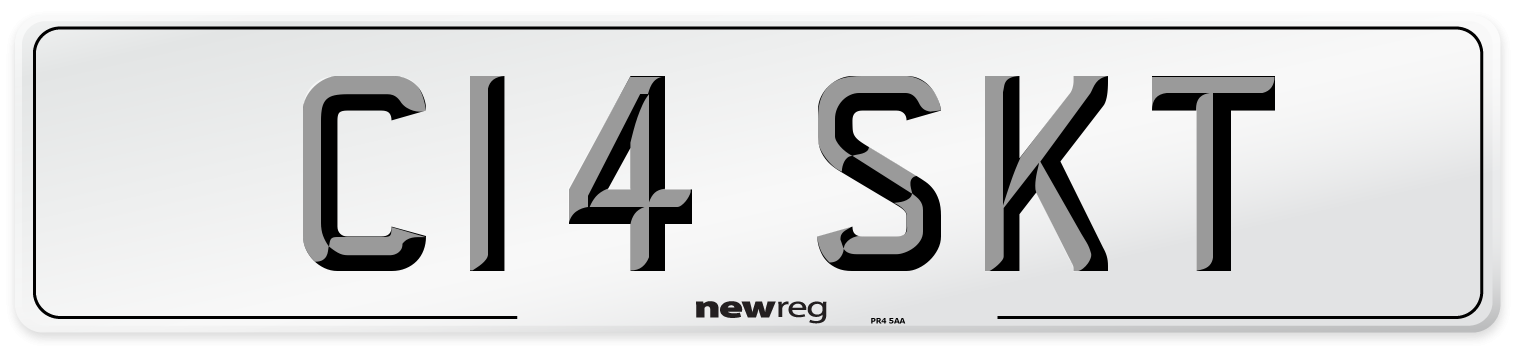 C14 SKT Number Plate from New Reg